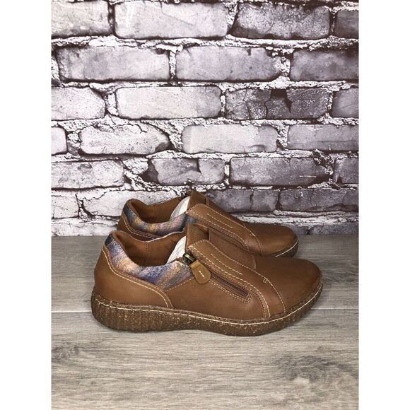 Clarks Collection Caroline Cove Brown Leather Zip Comfort Shoes Women 7.5M US/38 - Picture 11 of 16